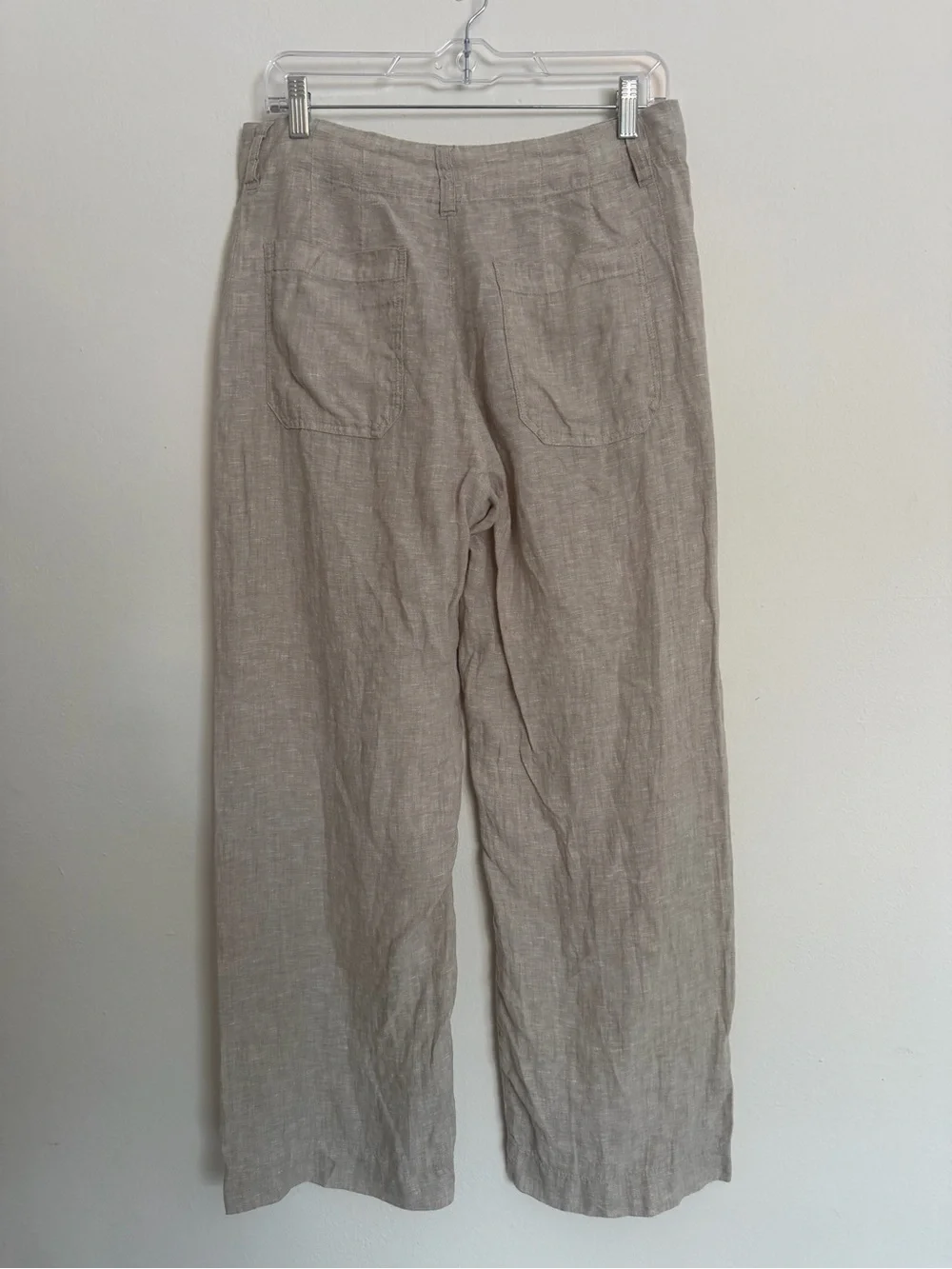 Quince Women's Linen-Blend Wide-Leg Pants in Light Taupe